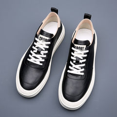 Advbridge New Leather Men's Casual Shoes Fashion Brand male Footwear High Quality Leisure Office shoes classic white daily outdoor flats