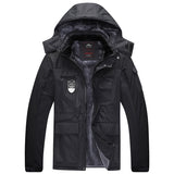 Advbridge Waterproof Thick Warm Winter Men&#39;s Fleece Jacket Large Size 7XL 8XL Anorak Male Coat Quilted Hooded Windbreaker Casual Men Parka