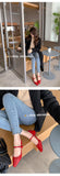 Advbridge 2023 new spring women pumps natural leather 22-24.5cm length cowhide+sheepskin square toe Mary Jane shoes low heel brogue