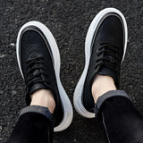 2022 Men's Casual Shoes Black Leather Flats Size 39-44 Graffiti  Sneakers Designer Shoes Men Hiking Leisure Shoes %