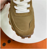 Advbridge Casual Leather Sneakers Women Mixed Color Lace Up Platform Shoes Autumn Fashion Female Sport Shoes Ladies Trainers