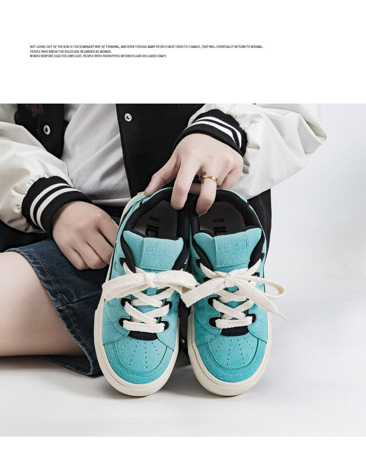 Advbridge Spring Autumn Women Chunky Sneakers Feamel Breathable Platform Shoes Ladies Vulcanized Sport Shoes Casual Flats
