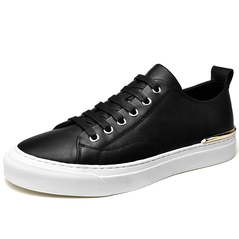 Advbridge Luxury White Men's Casual shoes High Quality Lace-up outdoor flats Genuine Leather man Sneakers Brand Black Designers Footwear