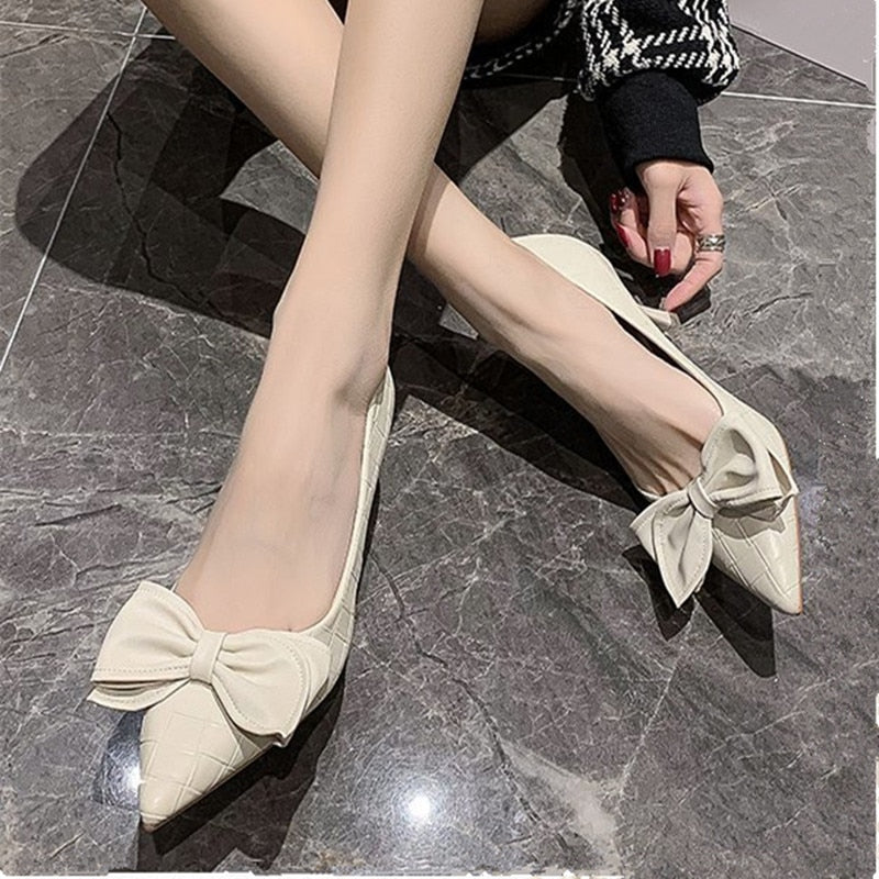 Advbridge Women Pumps New Ladies Wedding Shoes 2022 New Womens Party High Heels Sexy Female Office Heels Butterfly-knot Womans Casual Shoe