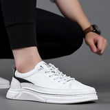 Advbridge Elastic Band Men's Casual Shoes Breathable White Handmade Designer Loafers British Fashion Solid Color Flats M66701