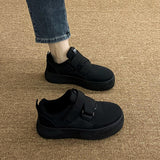 Advbridge Women's Shoes Platform Casual Female Sneakers Wedge Basket 2023 Round Toe Shallow Mouth Clogs Winter Retro Sports Hook & Loop Ru