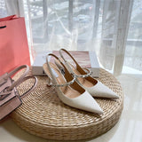 Advbridge New Spring/Summer High Quality Baotou Slim Heel Sandals for Women Miu Pointed High Heels Fashion Versatile Women's Shoes