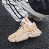 Advbridge Autumn Men Platform Sneakers Mesh Breathable Chunky Shoes Male Trainers Outdoor Lace Up Sports Shoes Walking Footwear