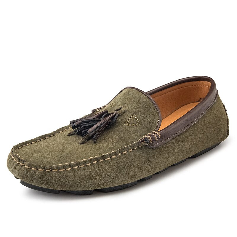 Advbridge Summer Fashion suede loafers mens Soft Bottom Casual shoes Breathable all-match boat shoes Lightweight driving flats Mocasins