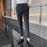Advbridge 40 42 Summer Ankle Length Business Dress Pants Men Casual Office Social Suit Pant Wedding Party Streetwear Trousers Men Clothing
