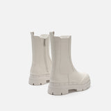 Advbridge Women Flat Platform Ankle Boots Autumn Winter Ladies Mid-calf Chelsea Boots Female Side Zipper Slip On Leather Boots Size 42