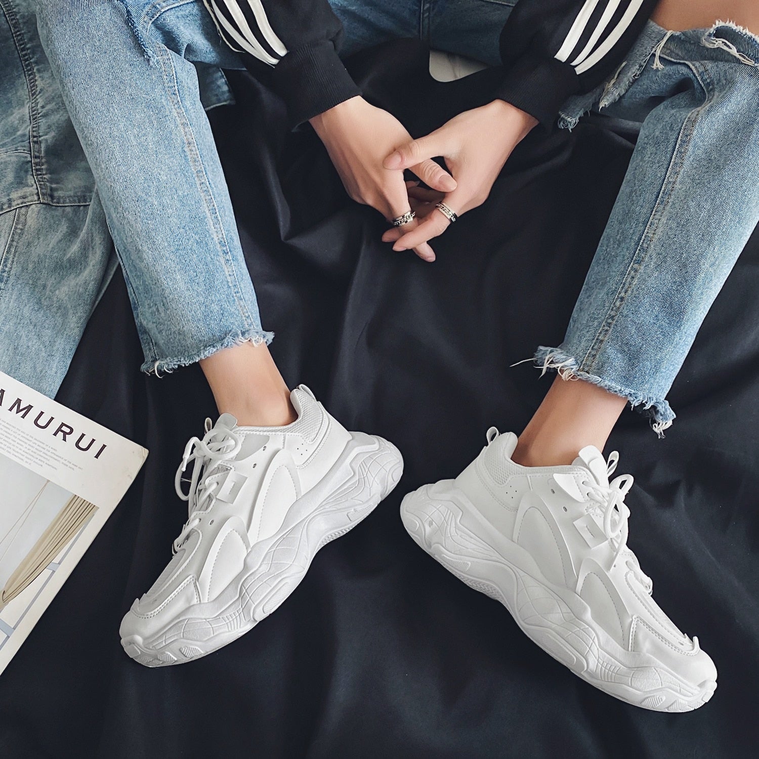 Advbridge Autumn Men Platform Sneakers Mesh Breathable Chunky Shoes Male Trainers Outdoor Lace Up Sports Shoes Walking Footwear