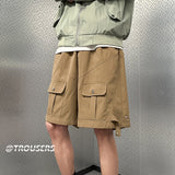 Advbridge Summer Shorts Men Fashion Retro Pocket Shorts Men Japanese Streetwear Hip-hop Loose Straight Shorts Mens Cargo Pants M-3XL