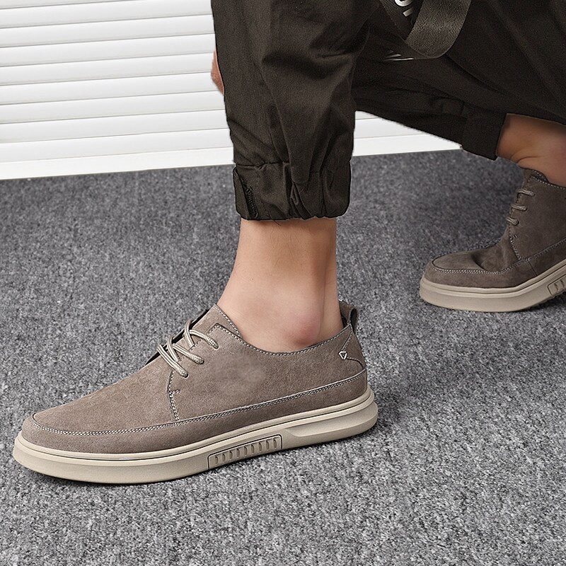 Advbridge Male Sneakers Men Casual Shoes Fashion Outdoor White Sneakers Hip Hop Basic Flats Leather Fashion Handmade Comfy Genuine Leather