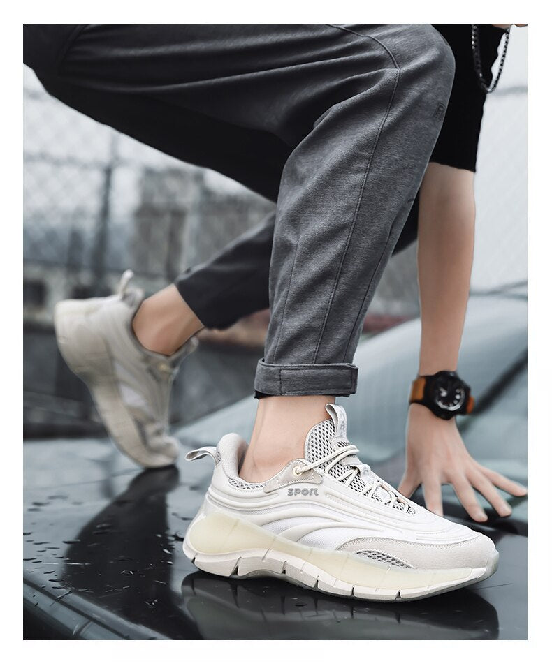 Advbridge Mixed Colors Men Causal Shoes Black Sneakers Male Summer Men Casual High Gang Shoes Fashion Breathable White Tenis Masculin