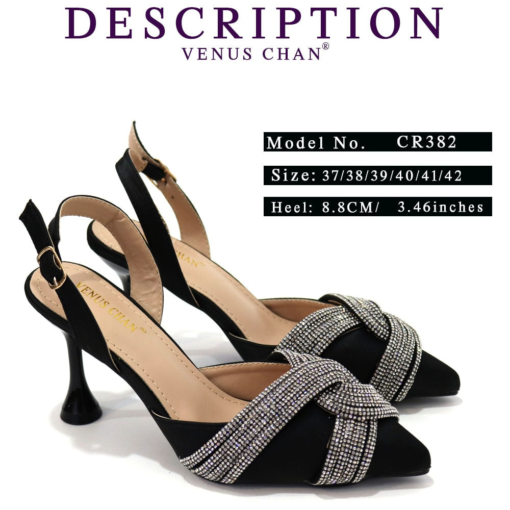 Advbridge Italian Design Classic Women's Hand Bag Splicing Color Matching High Heels African Wedding Party Shoes And Bag Set