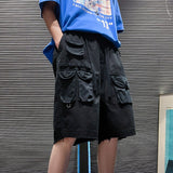 Advbridge Summer New Hot Sale Shorts Men Zipper Fly Solid Cargo Pants Japanese Multi-pockets Hip Hop Shorts Straight Tube Overalls