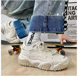 Advbridge New Men Casual Shoes Harajuku Platform Sports Shoes Men's Sneakers Spring Autumn Male Thick Bottom Daddy Shoes