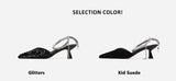 Advbridge Women Pumps Glitters Nightclub Summer Shoes Sandal Elegant Women Party Pumps Wedding Shoes On Heels 6 CM Kid Suede Pointed Toe