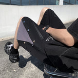 Advbridge Summer Shorts Men Fashion Zip Vintage Shorts Men Japanese Streetwear Hip-hop Loose Straight Shorts Men Cargo Pants M-2XL