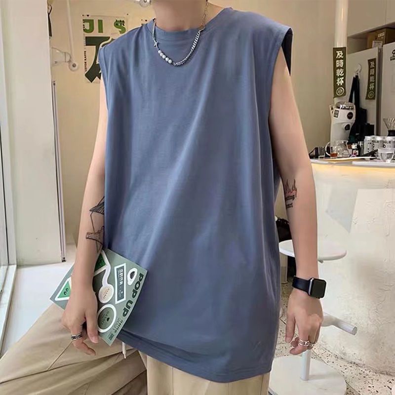 Advbridge Fashion O-Neck Solid Color All-match Sleeveless T-Shirt Men's Clothing 2023 Spring New Loose Casual Pullovers Korean Tee Shirt