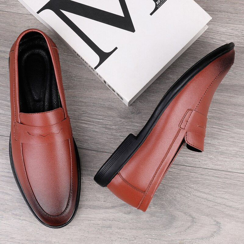 Advbridge Luxury Brand Business Formal Oxford Casual Slip on Male Shoes British Style Fashion Classic Elegantes Retro Shoes for Man