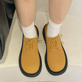 Advbridge Fashion Female Shoes Casual Outside Round Toe Flats Student Uniform Lolita Platform Rubber Ladies Loafers  Women Mary Janes