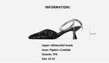 Advbridge Women Pumps Glitters Nightclub Summer Shoes Sandal Elegant Women Party Pumps Wedding Shoes On Heels 6 CM Kid Suede Pointed Toe