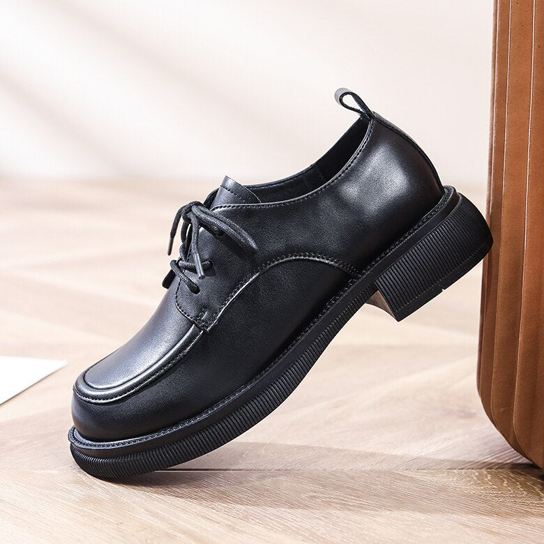 Advbridge Platform Heels Women's Loafers Luxury Woman Pumps Shoes for Women Spring Party Leather Casual Designer Shoes Girls Lace Up