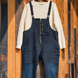 Advbridge American Vintage Denim Deck Overalls Cotton Jumpsuit Amekaji Suspenders Pants Casual Straight Jeans Streetwear Trousers