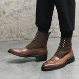 Advbridge Brand Luxury Designer Brand Dress Office Shoes for Men Genuine Leather Fashion Chelsea Casual Boots Retro Ankle Boot Footwear