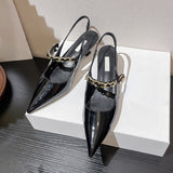 Advbridge High end women's sandals Spring/Summer New pointed shallow chain French slim heels Sexy versatile high heels