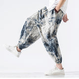 Advbridge Mens Fashion Loose Mid Waist Drawstring Trousers 2023 Men Pockets Long Pant Streetwear Spring Casual Graphic Print Harem Pants