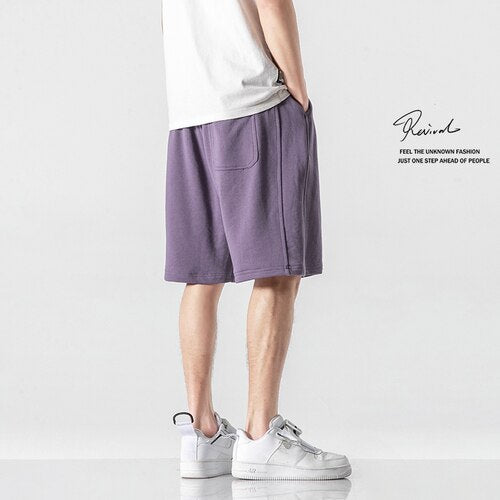 Advbridge Mens Shorts Summer Cargo Solid Color Shorts Fashion Knee Length Drawstring Men Shorts Cotton Work Bermudas Plus Size 2023 E48