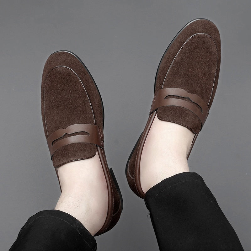 Advbridge For Men Comfortable Loafers Men's Shoes Leather Men Casual Shoes Hot Sale Mens Slip on Shoes Classic for Men Driving Shoes