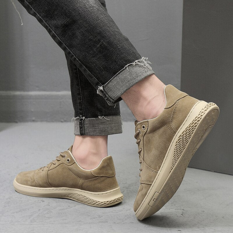 Advbridge British Style Men Casual Shoes Fashion Suede Men Shoes Comfortable Men Loafers Moccasins Slip on Men's Flats Driving Shoes