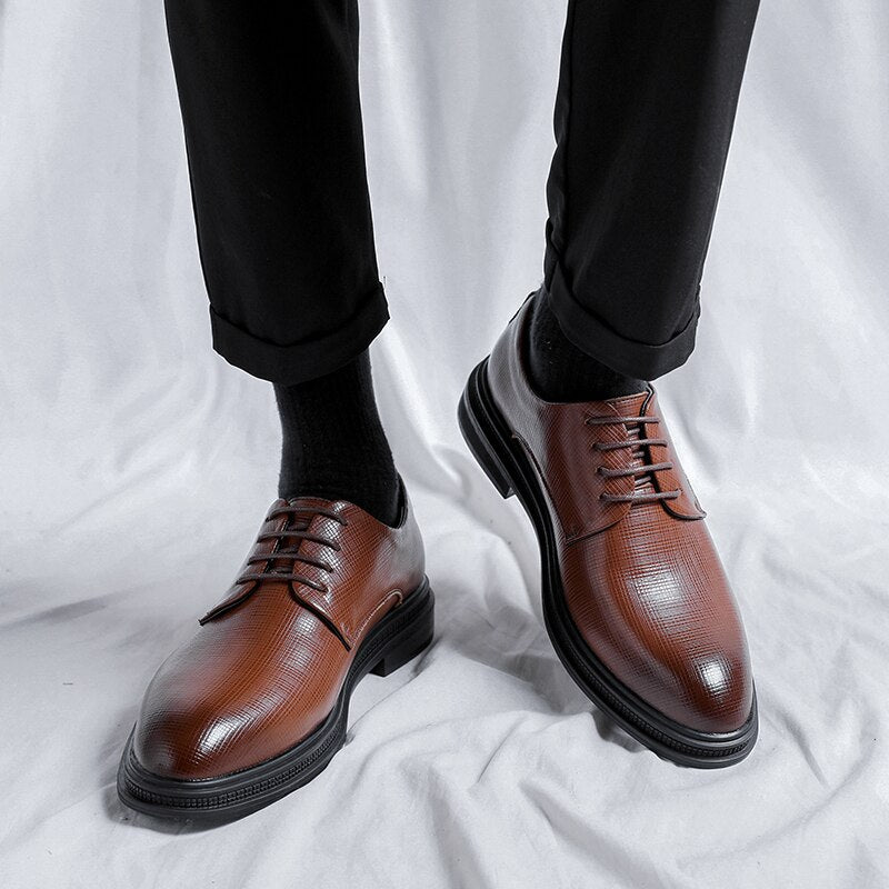 Advbridge Slip on Men Dress Shoes Men Oxfords Fashion Business Dress Men Shoes New Classic PU Men'S Suits Shoes Man Shoes Size 38-44