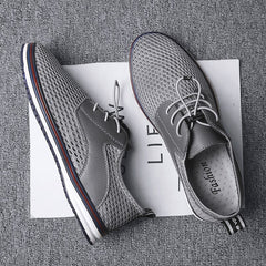 Advbridge Summer Mens Casual shoes Fashion Hollow Out Breathable Business Shoes low top Outdoor Flats Comfy Walking Sneakers Mocassin