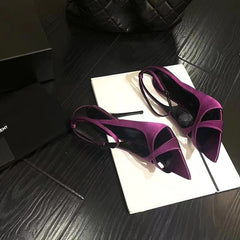 Advbridge Sexy Purple Satin Super High Heels 2023 Spring Summer New Fish Mouth Pointed Toe Sandals Women's Open Toe Stiletto Single Shoes