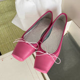 Advbridge Square Toe Ladies Shoes Candy Color Sweet Flats For Spring Ballet Flats Women Slip On Footwear Basic Style Woman Loafer Shoes