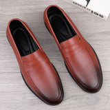 Advbridge Luxury Brand Business Formal Oxford Casual Slip on Male Shoes British Style Fashion Classic Elegantes Retro Shoes for Man