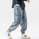 Advbridge Fashion New Men Casual Elastic Waist Drawstring Slim Fit Hip Hop Desinger Denim Trousers Jeans Casual Size 4XL 5XL