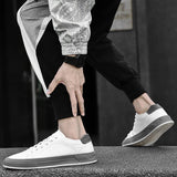 Advbridge Men's Casual Shoes Lightweight Men Shoes Flat Men Sneakers White Skateboarding Shoes Business Tenis Masculino Vulcanized Shoes