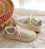 Advbridge Japanese Platform New Sneakers Flower Kawaii White Sports Casual Canvas Shoes Flat Vulcanize Lolita Tennis Running