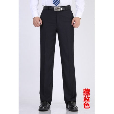 Advbridge Spring summer men's office trousers high waist thin loose business casual suit pants Anti-wrinkle Professional dress trousers