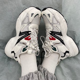 Advbridge Plus Size 41 42 43 Stylish Black White Women Sneakers Breathable Women's Running Shoes Comfortable Sports Chunky Shoes Men