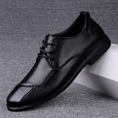 AdvbridgeMen‘s Fashion Formal Shoes Genuine Leather Luxury Wedding Shoes personality Designer Casual Shoes Classic Oxford Business Flats