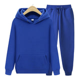 Advbridge new Men&#39;s ladies casual wear suit sportswear suit solid color pullover + pants suit autumn and winter fashion suit