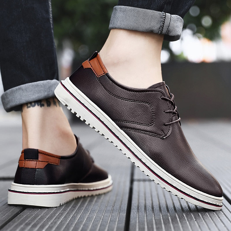 Advbridge Classic Lace-up Mens Casual shoes Plus Size 38-48 Luxury Handmade Men Business shoes Brand Elegantes British Style Outdoor Flats