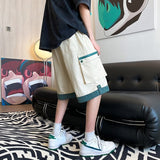 Advbridge Men's Pants Fashion Cargo Shorts Harajuku Sweatpants Patchwork Lose Trunks For Men